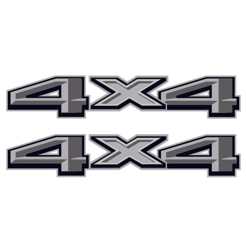 F150 4x4 Decals for Trucks, Bedside Replacement Stickers F (2020 2021 2022), Premium Series (Gray and Metallic Finish)