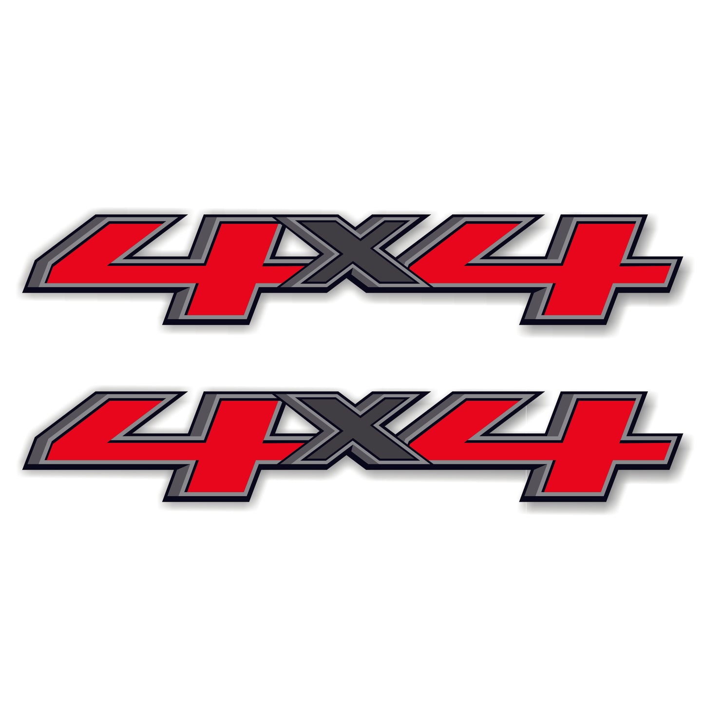 4x4 Chevy Silverado Replacement Decals and Stickers (Premium Series (Red and Metallic Finish)