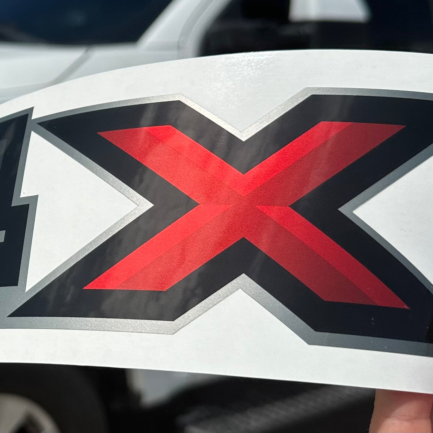 4x4 Gray Red Metallic Bedside Decal - Ford Ranger 2019-2026 - Set of 2