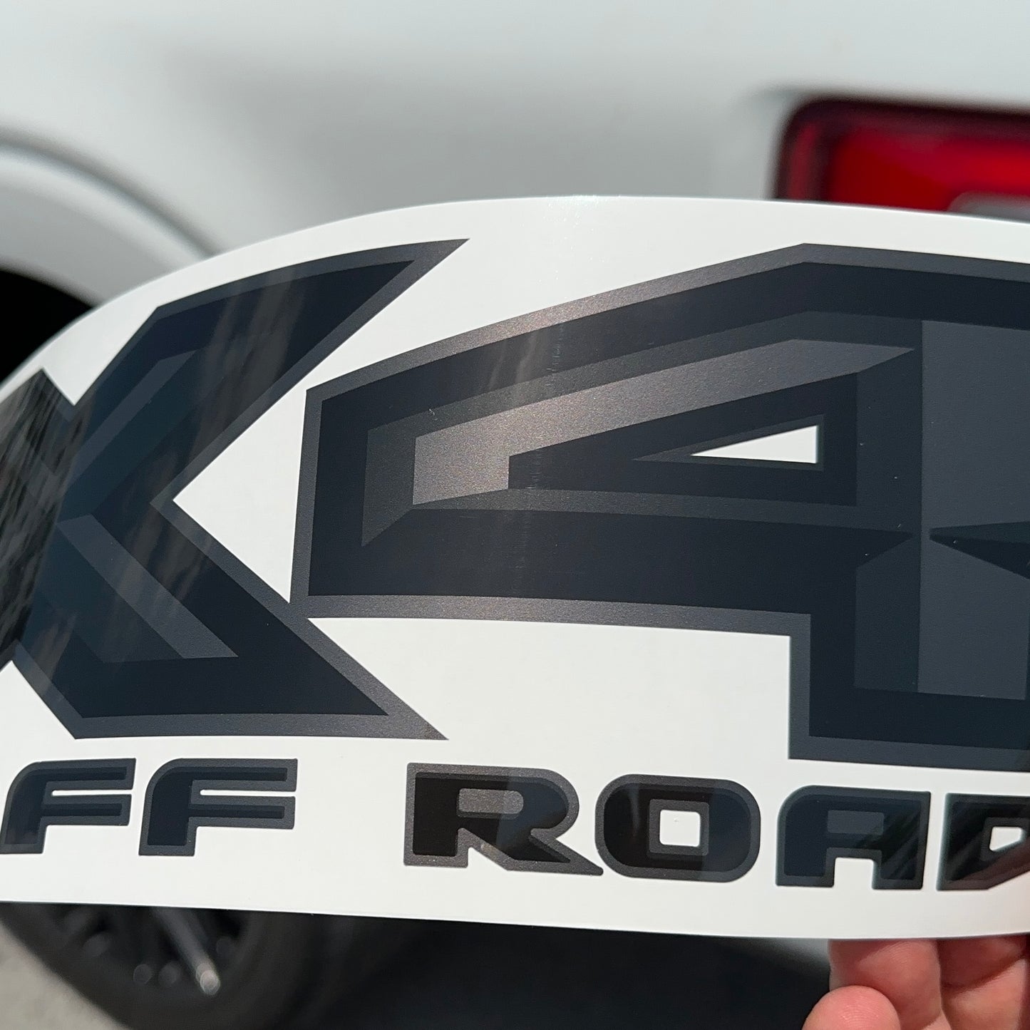 FX4 Off-Road Decals Compatible with Ford Ranger and Maverick, 2.6 x 10.25 Inch Metallic Finish Bedside Stickers, Replacement Set of 2 - Charcoal