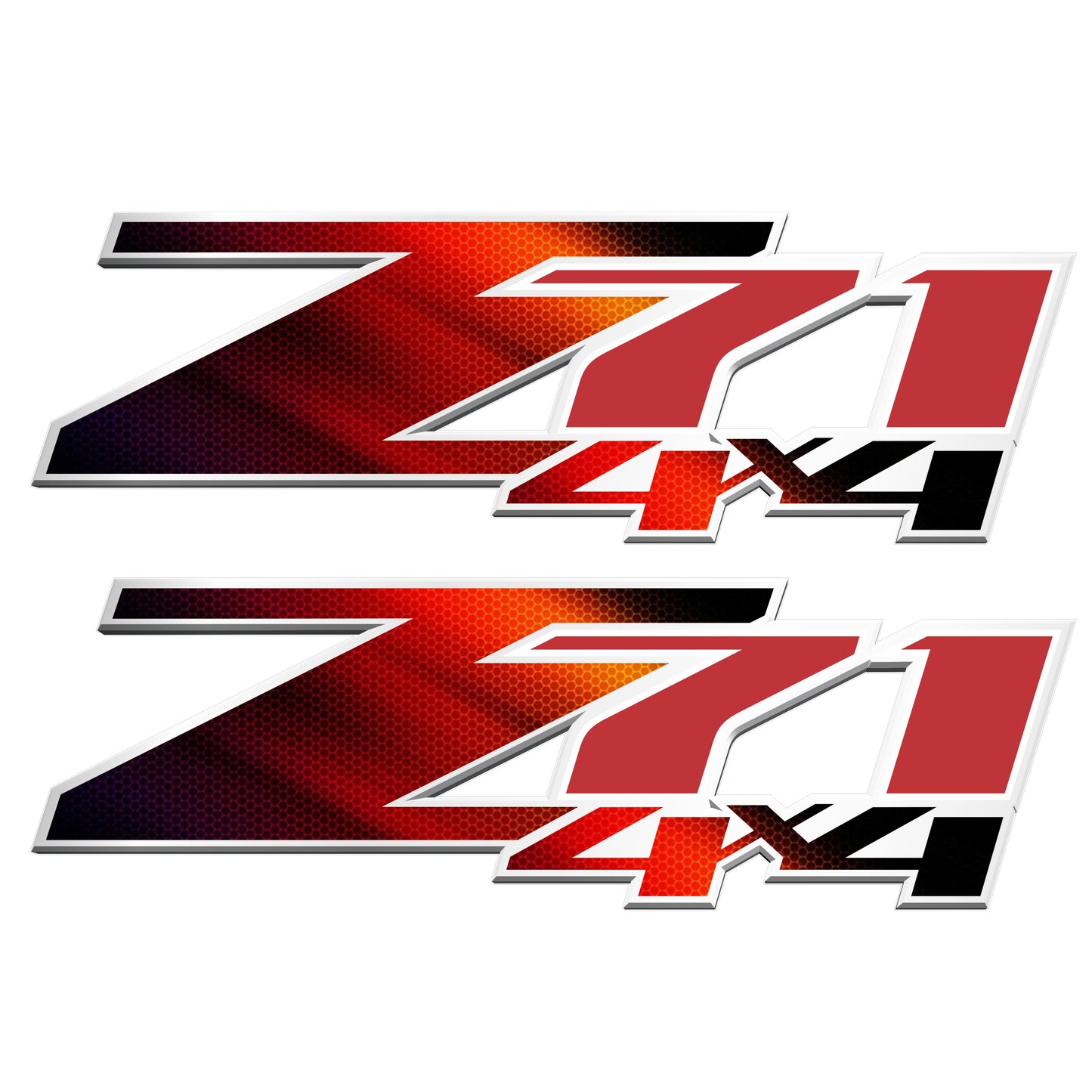 z71 4x4 Decals, Bedside Sticker for Chevy Truck (2007-2013) 1500 2500 HD, Premium Series (Metallic Finish)