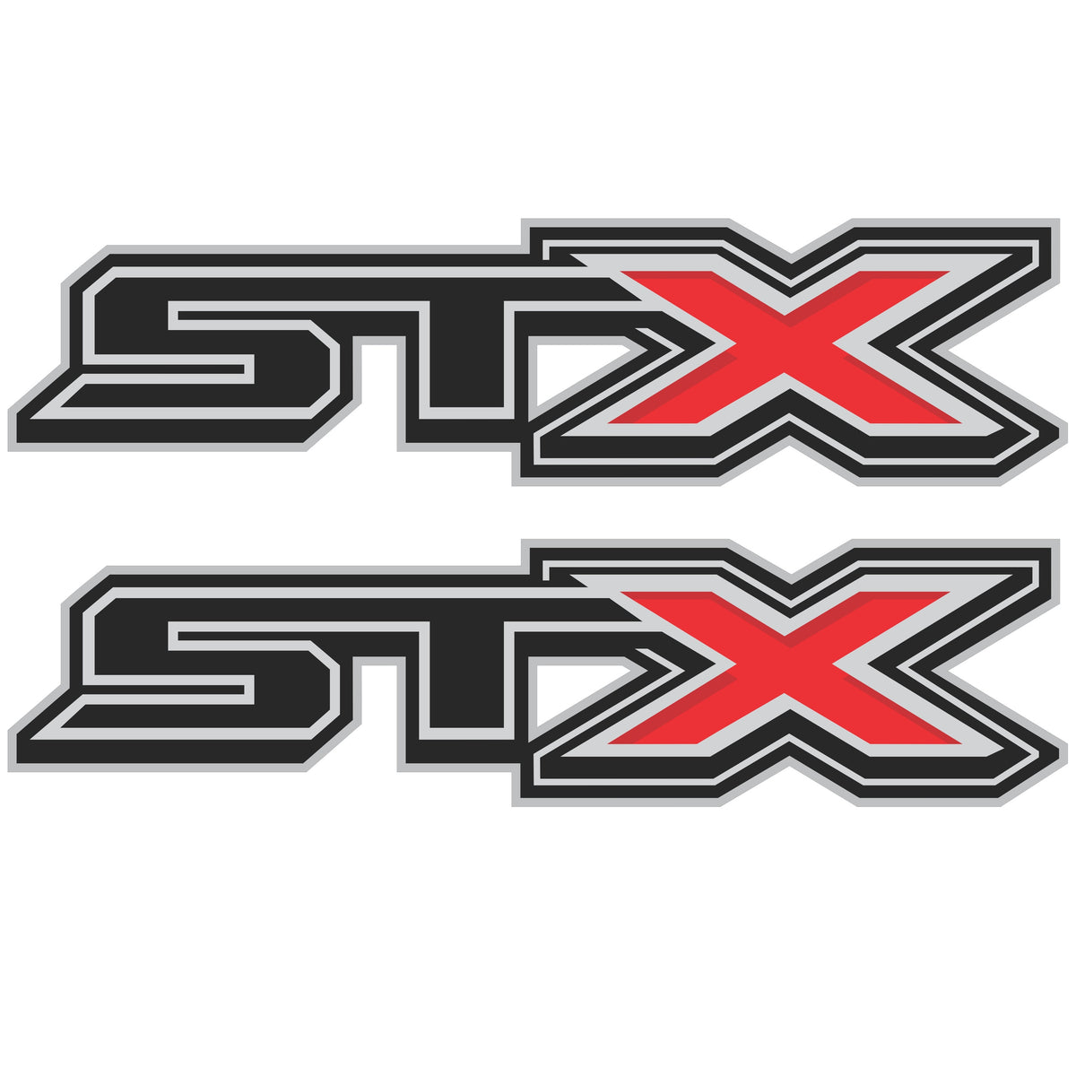 STX Decals Diamond Series Black Red for Ford F-150 2017-2020 (Set of 2)