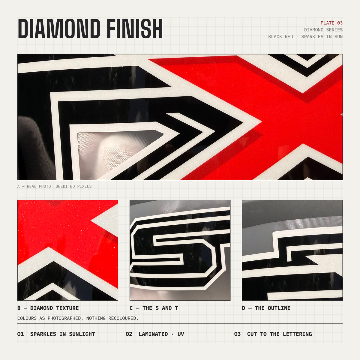 STX Decals Diamond Series Black Red for Ford F-150 2017-2020 (Set of 2)