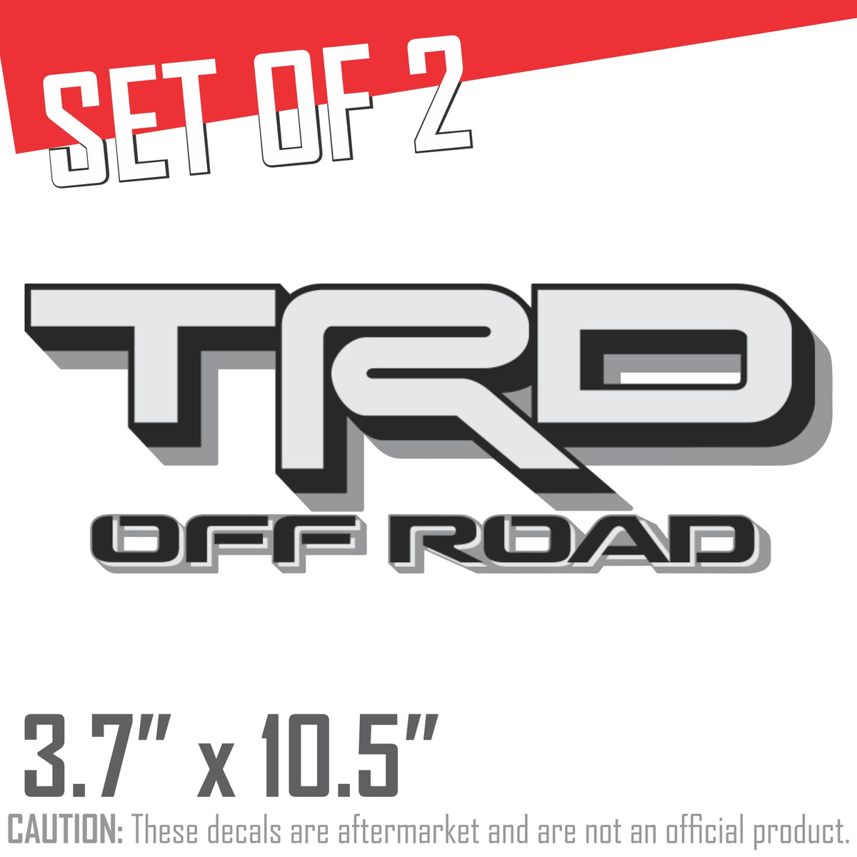Toyota TRD Vinyl Decals (Set Of 4) - Tacoma Stickers For Door, Mirror, Wheels & More