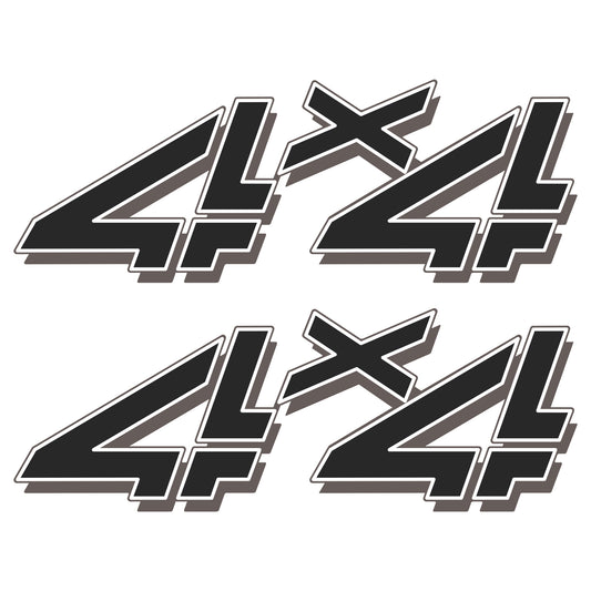 4x4 Decals for Trucks Chevy Silverado 1998-2007 Bed Side 1500 2500 HD Black (Peel & Stick Series)