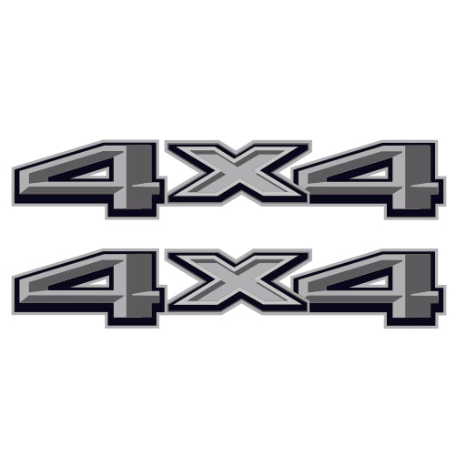 F150 4x4 Decals for Trucks, Bedside Replacement Stickers F (2020 2021 2022), Premium Series (Gray and Metallic Finish)