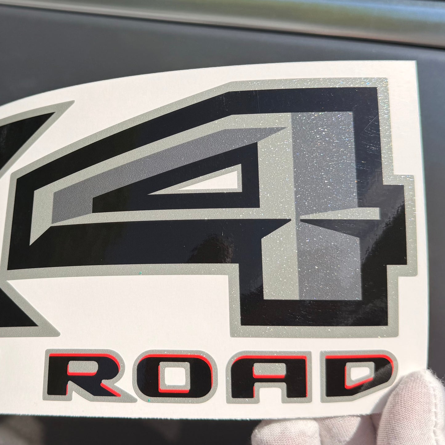 FX4 Off Road Decals — Diamond Series, Black & Red, Fits Ford F-150 F-250 F-350, Set of 2