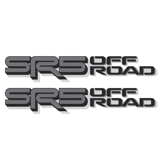 SR5 Offroad Decals, Metallic Bedside Stickers – Compatible with Toyota Tundra 3rd Gen (2022+), 2 Pack Set (Black, Gray, Silver)