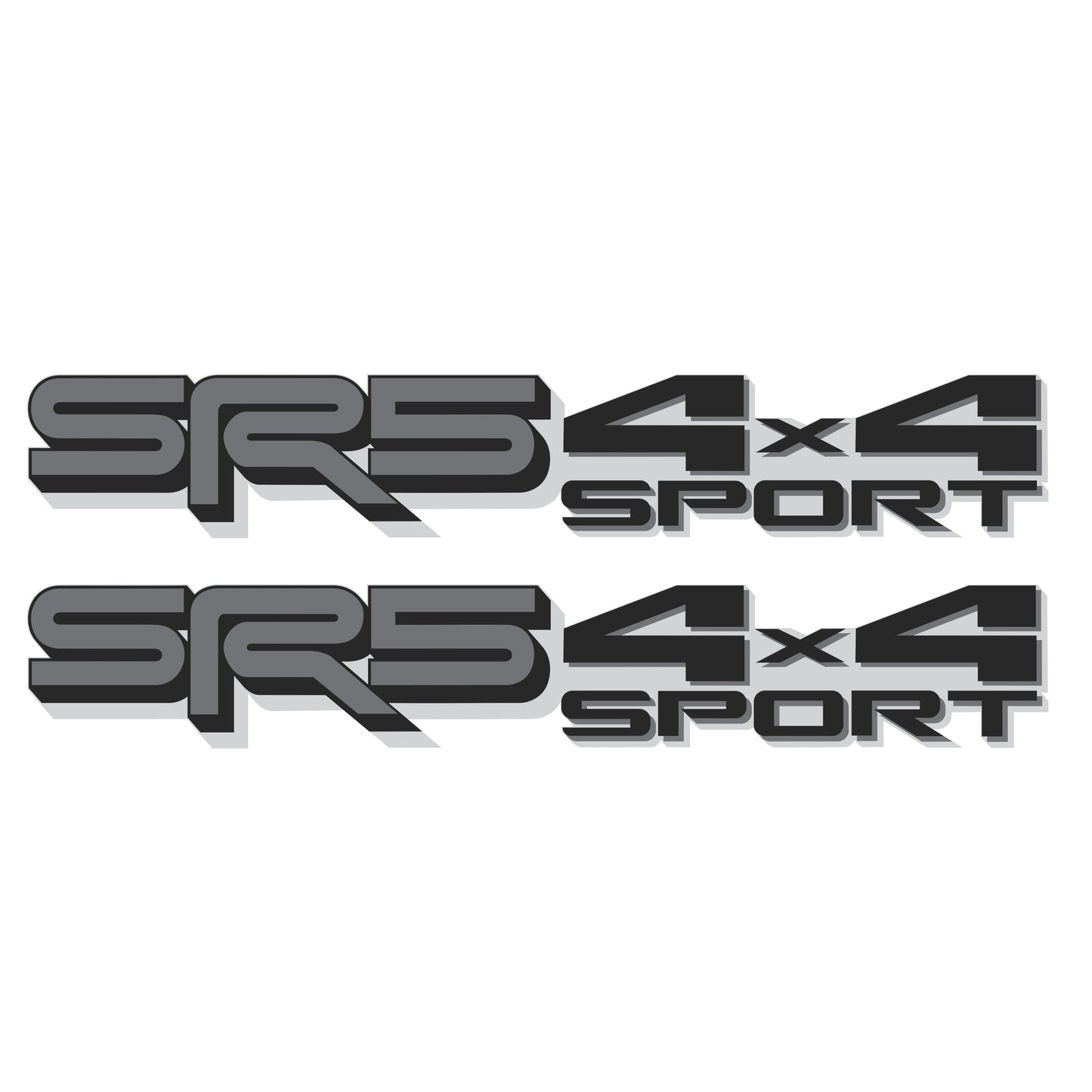 SR5 4x4 Sport Decals - Compatible Toyota Tundra 2022–2026 (3-rd Gen) Replacement Bedside Metallic Stickers, Pair (Black, Gray, Silver)