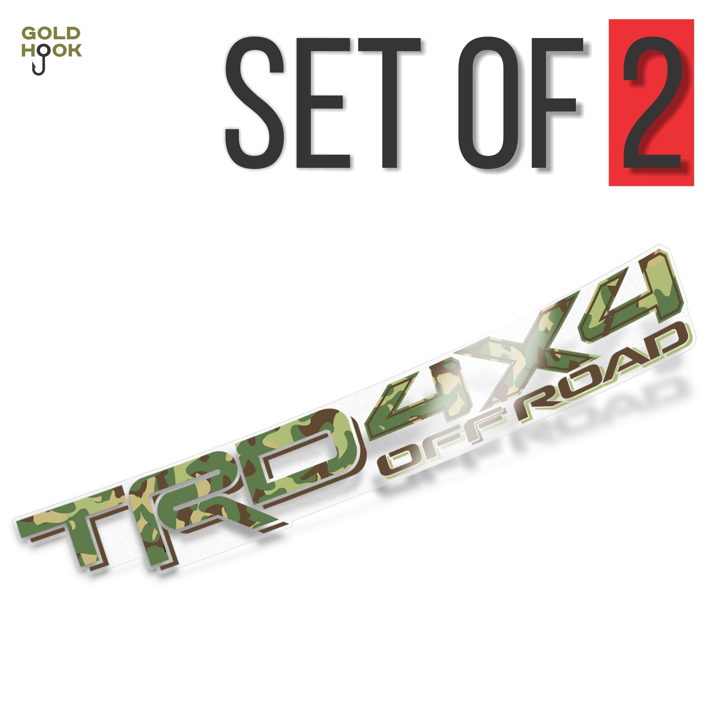 TRD 4X4 OFF ROAD DECALS (CAMOUFLAGE) – GOLD HOOK