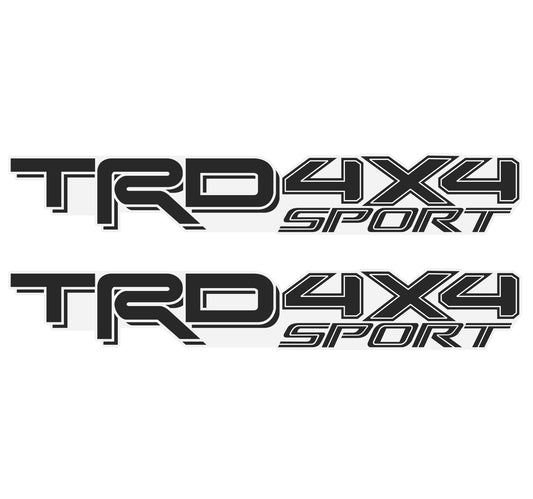 Trd 4x4 Sport decals, Compatible with Toyota Tacoma, Clear Background Series (Black and Matte Finish)