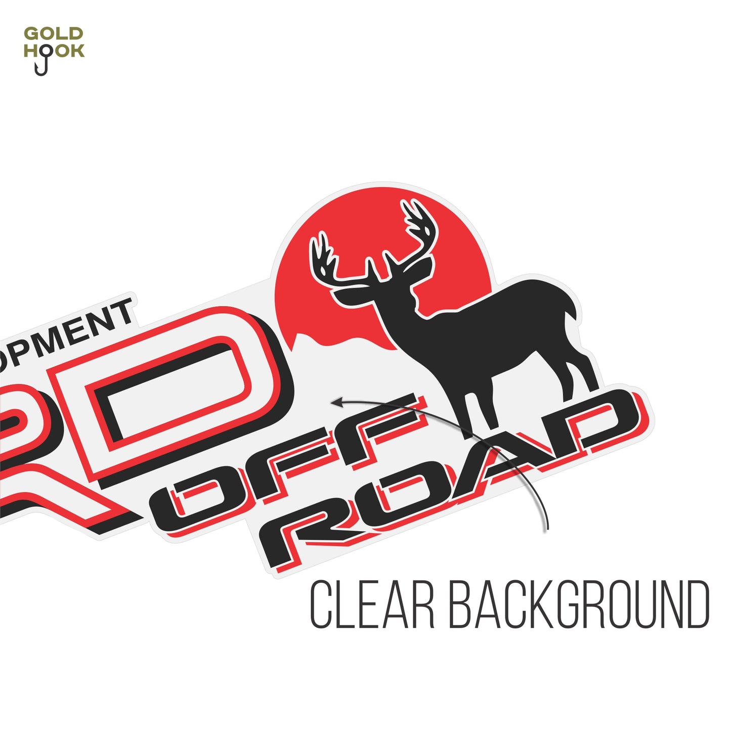 Trd Off Road Deer Decals, Replacement Stickers, Compatible with Toyota Tacoma, Clear Background Series, Matte Finish