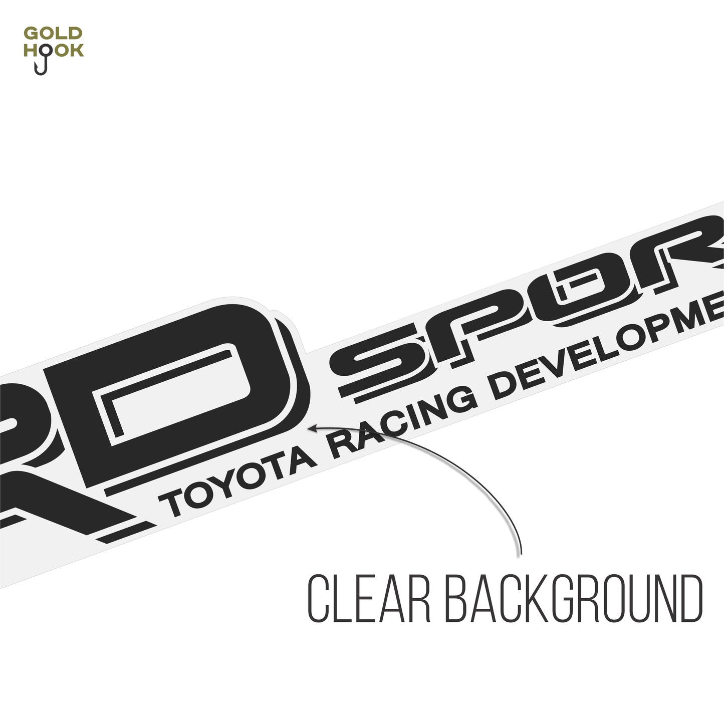 Trd Sport, Replacement Stickers, Compatible with Toyota Tacoma, Clear Background Series, Black, Matte Finish