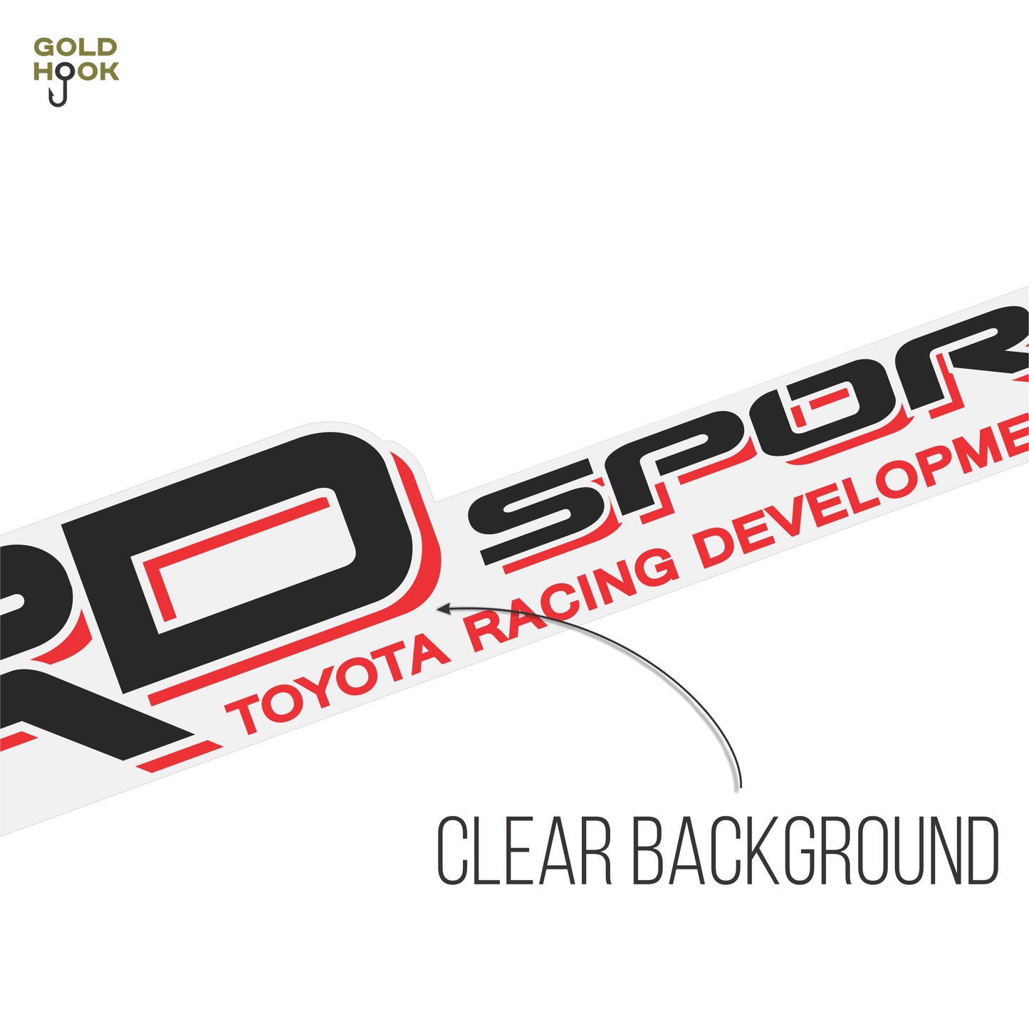 Trd Sport Decals, Replacement Stickers, Compatible with Toyota Tacoma, Clear Background Series, Black and Red, Matte Finish