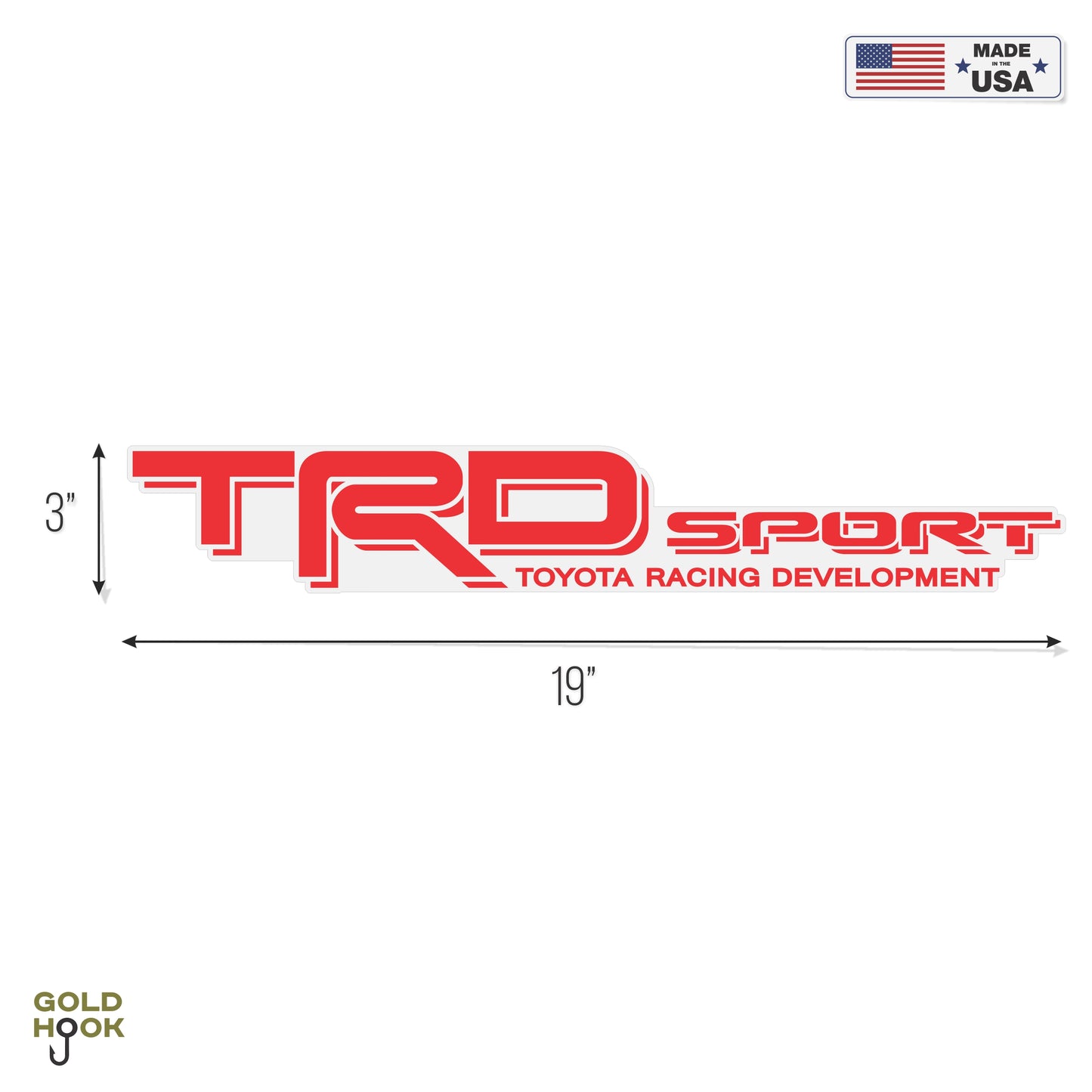 Trd Off Road Decals, Replacement Stickers, Compatible with Toyota Tacoma, Clear Background Series, Red, Matte Finish