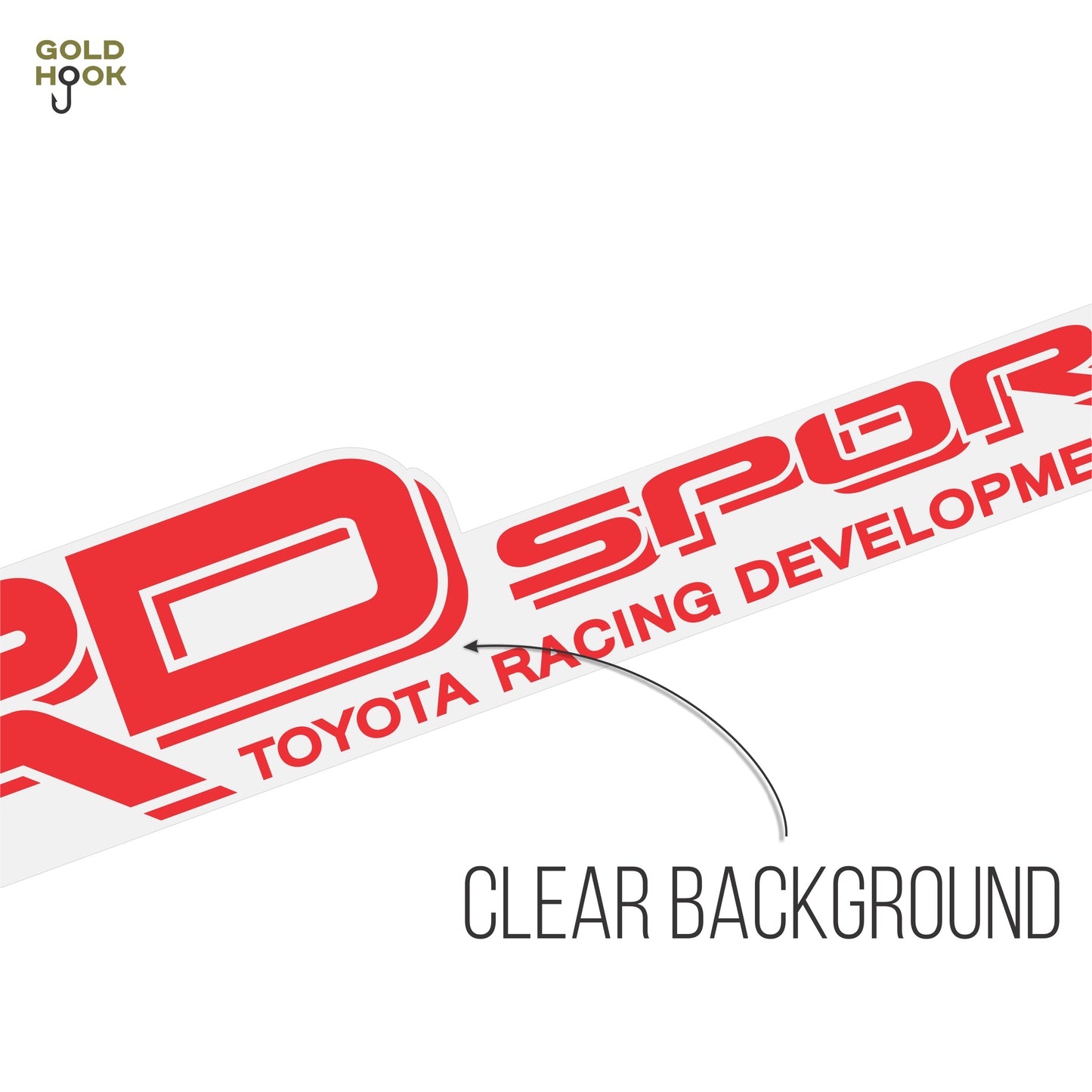 Trd Off Road Decals, Replacement Stickers, Compatible with Toyota Tacoma, Clear Background Series, Red, Matte Finish