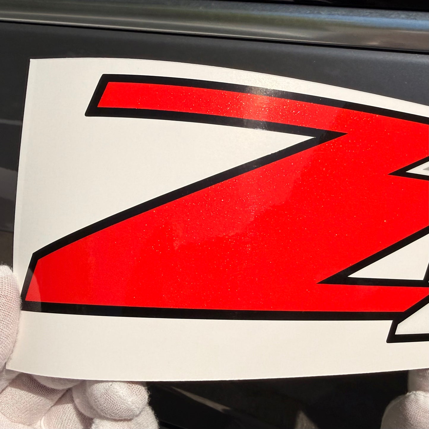 Z71 4x4 Decals — Diamond Series, Red Z & Silver Chrome 71, Fits Chevy Silverado 2007–2013, Set of 2
