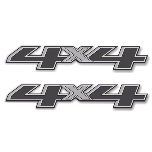 4x4 Chevy Silverado Replacement Decals and Stickers (Premium Series (Gray and Metallic Finish)