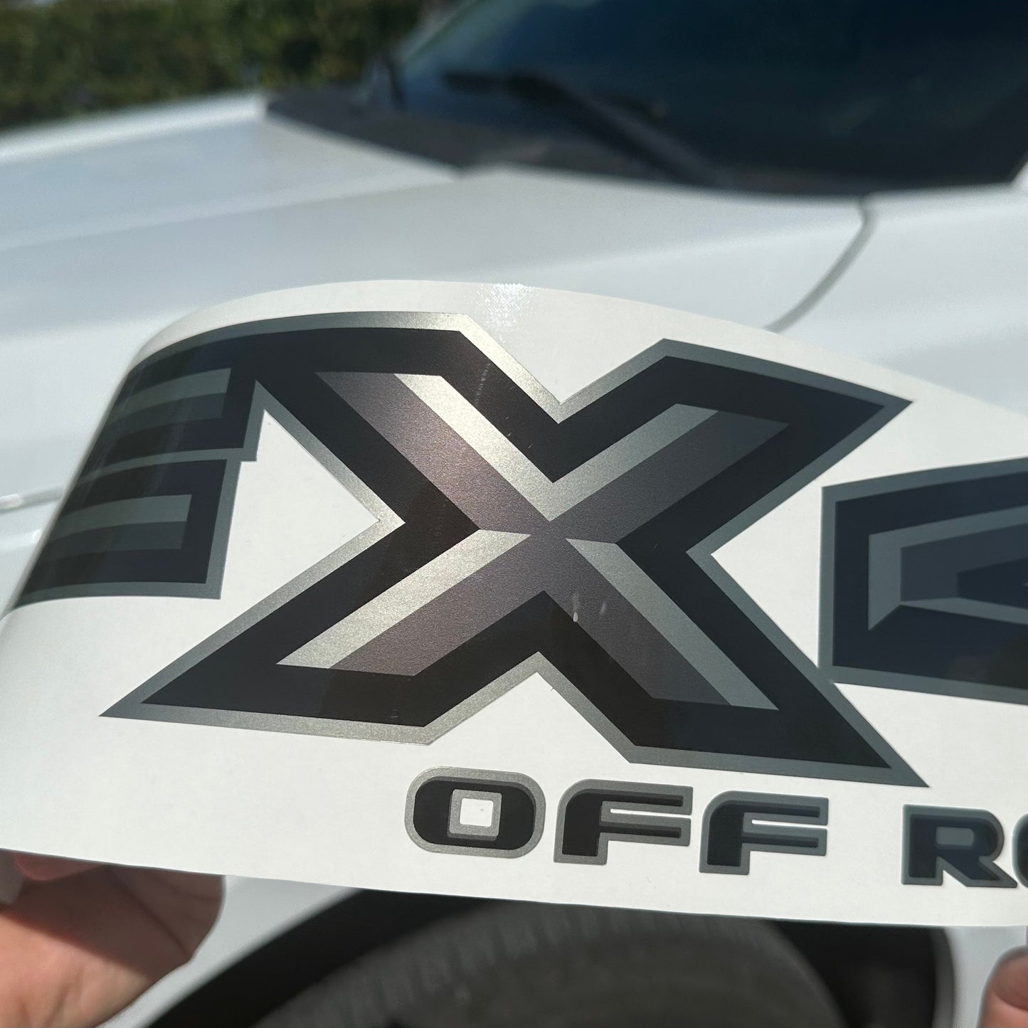 FX4 Off-Road Decals Compatible with Ford Ranger and Maverick, 2.6 x 10.25 Inch Metallic Finish Bedside Stickers, Replacement Set of 2 - Gray