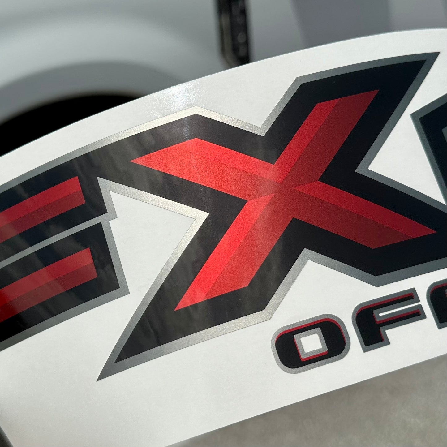 GOLD HOOK FX4 Off Road Decals Compatible with Ford F-150 F-250 F-350 — Black & Red, Premium, Peel & Stick, or Diamond Series, 16.5" x 4.3", Set of 2