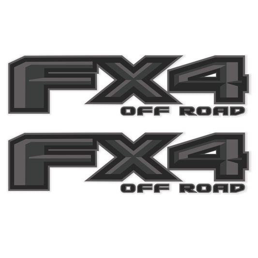 FX4 Off Road Decal Replacement Sticker F150 Bedside F Truck Super Duty F250 F350 F450 (2015-2018) (Premium Series (Black and Metallic Finish)
