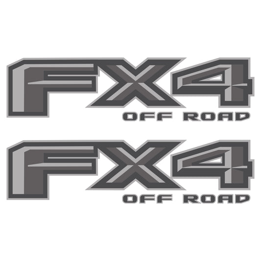 FX4 Off Road Decal Replacement Sticker F150 Bedside F Truck Super Duty F250 F350 F450 (2015-2018) Peel & Stick Series, Gray