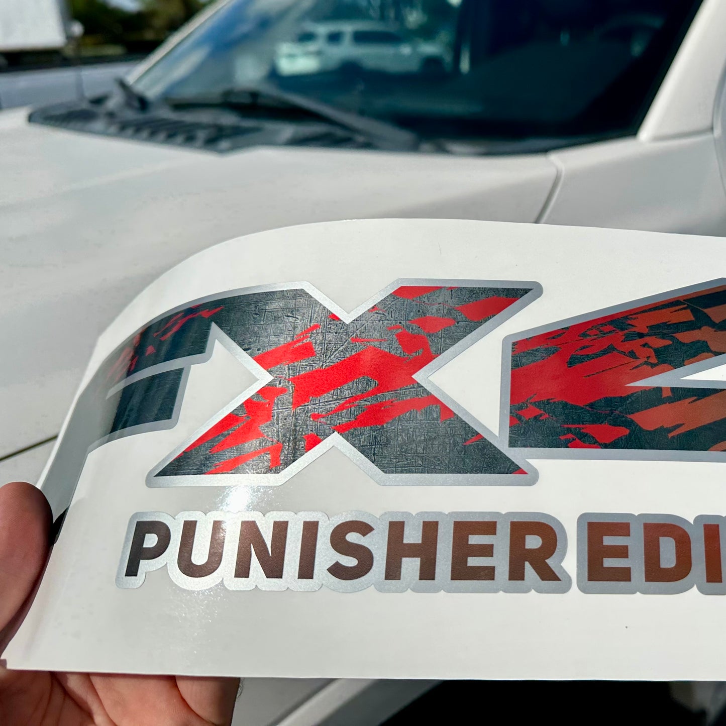 FX4 Punisher Edition Decals, Replacement Stickers for Ford F150 Bedside F Truck Super Duty (Premium Series (Metallic Finish)