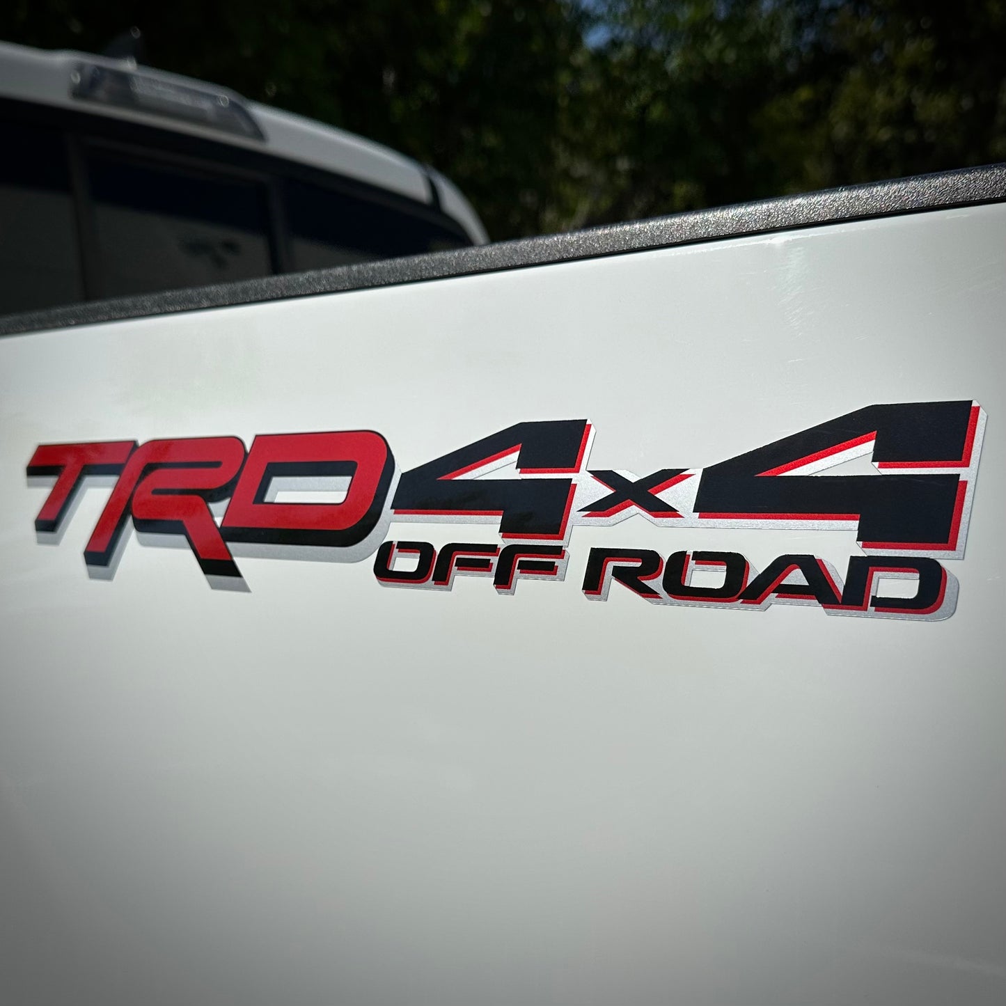 Trd 4x4 Off Road decals, Compatible with Toyota Tundra New Model 2022, Premium Series (Black, Red, Silver and Metallic Finish)