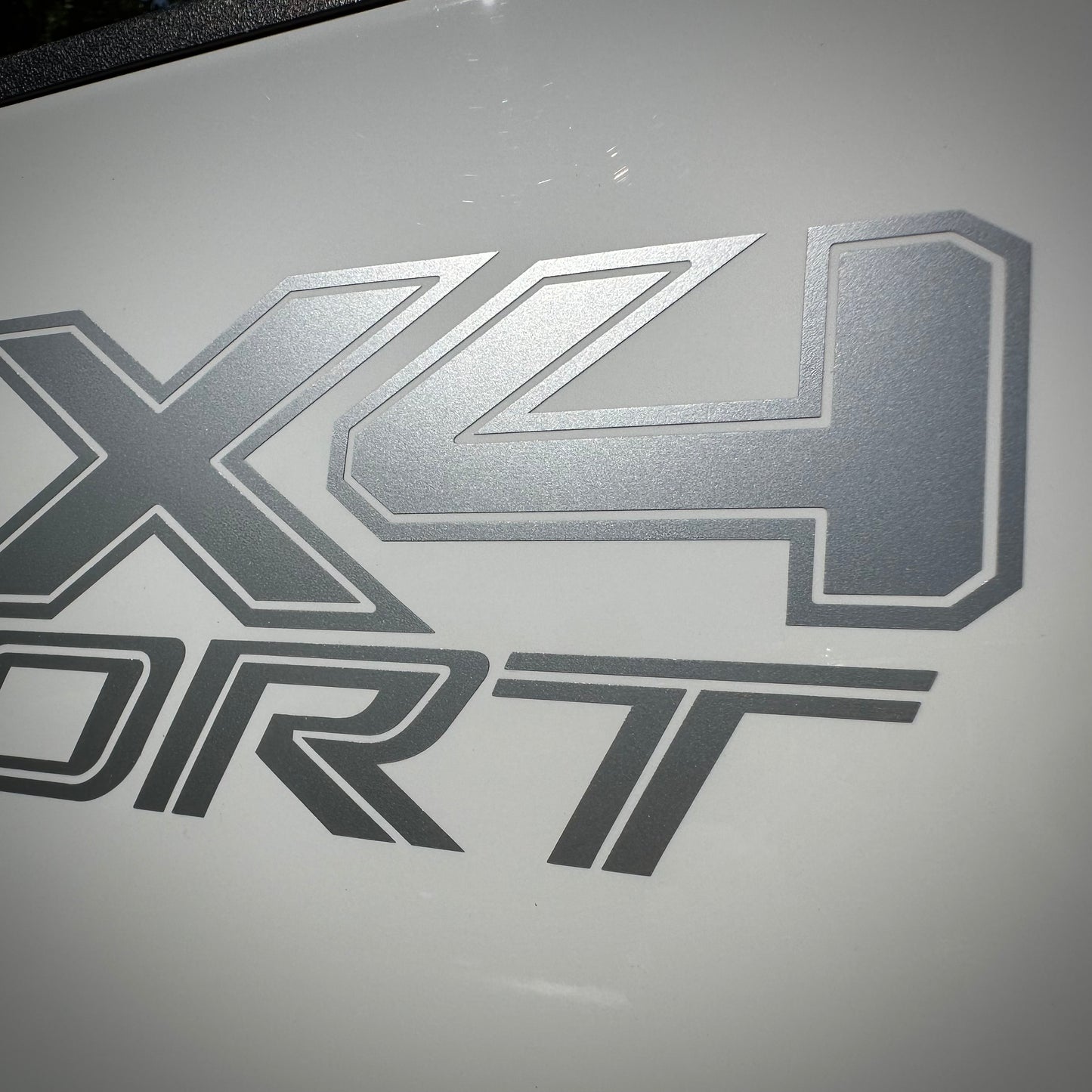 Trd 4x4 Off Road decals, Compatible with Toyota Tacoma, Premium Series (Silver and Metallic Finish)