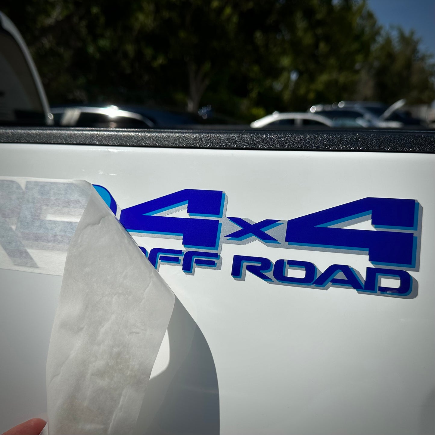 Trd 4x4 Off Road decals, Compatible with Toyota Tundra New Model 2022, Premium Series (Blue and Metallic Finish)