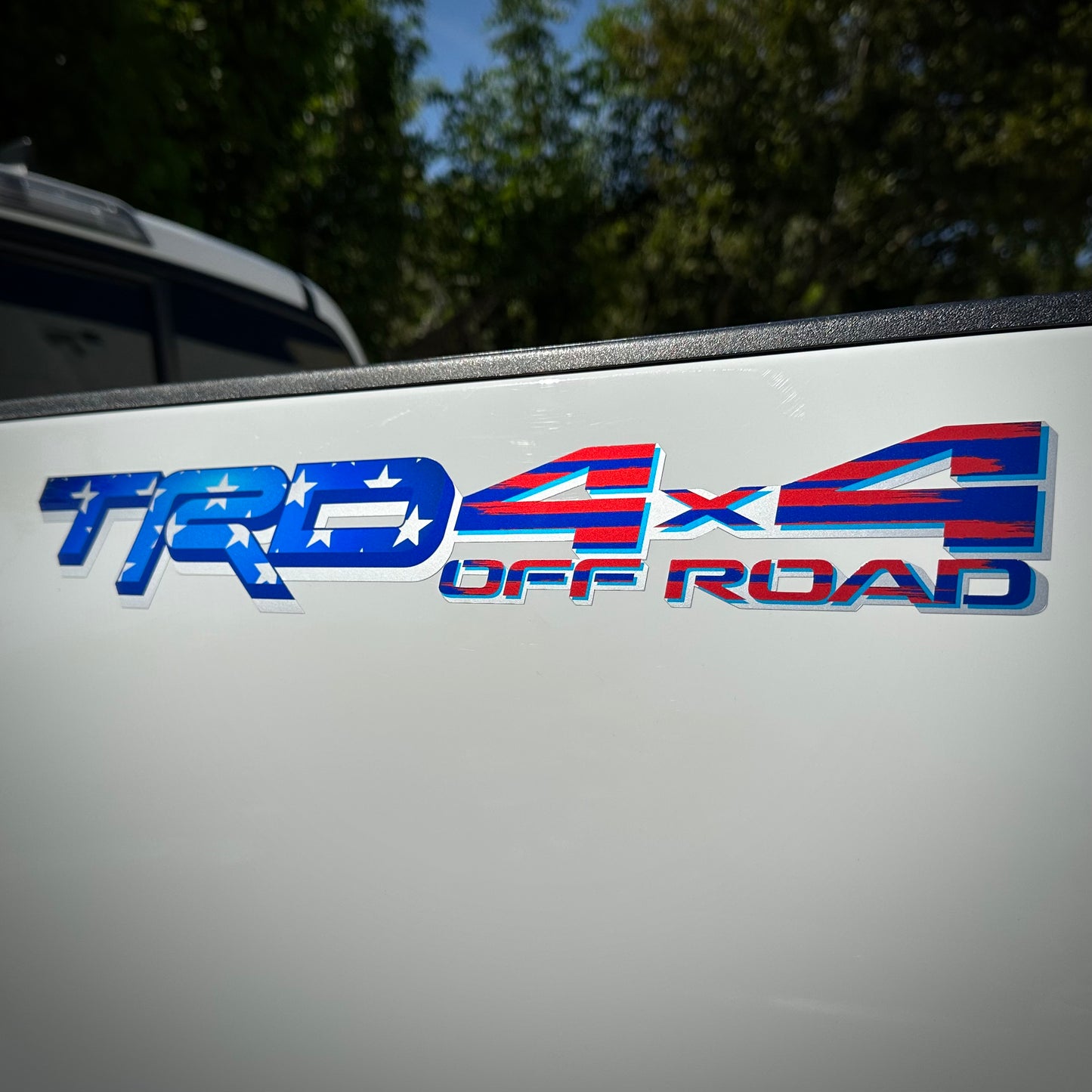 Trd 4x4 Off Road decals, Compatible with Toyota Tundra New Model 2022, Premium Series (American Flag and Metallic Finish)