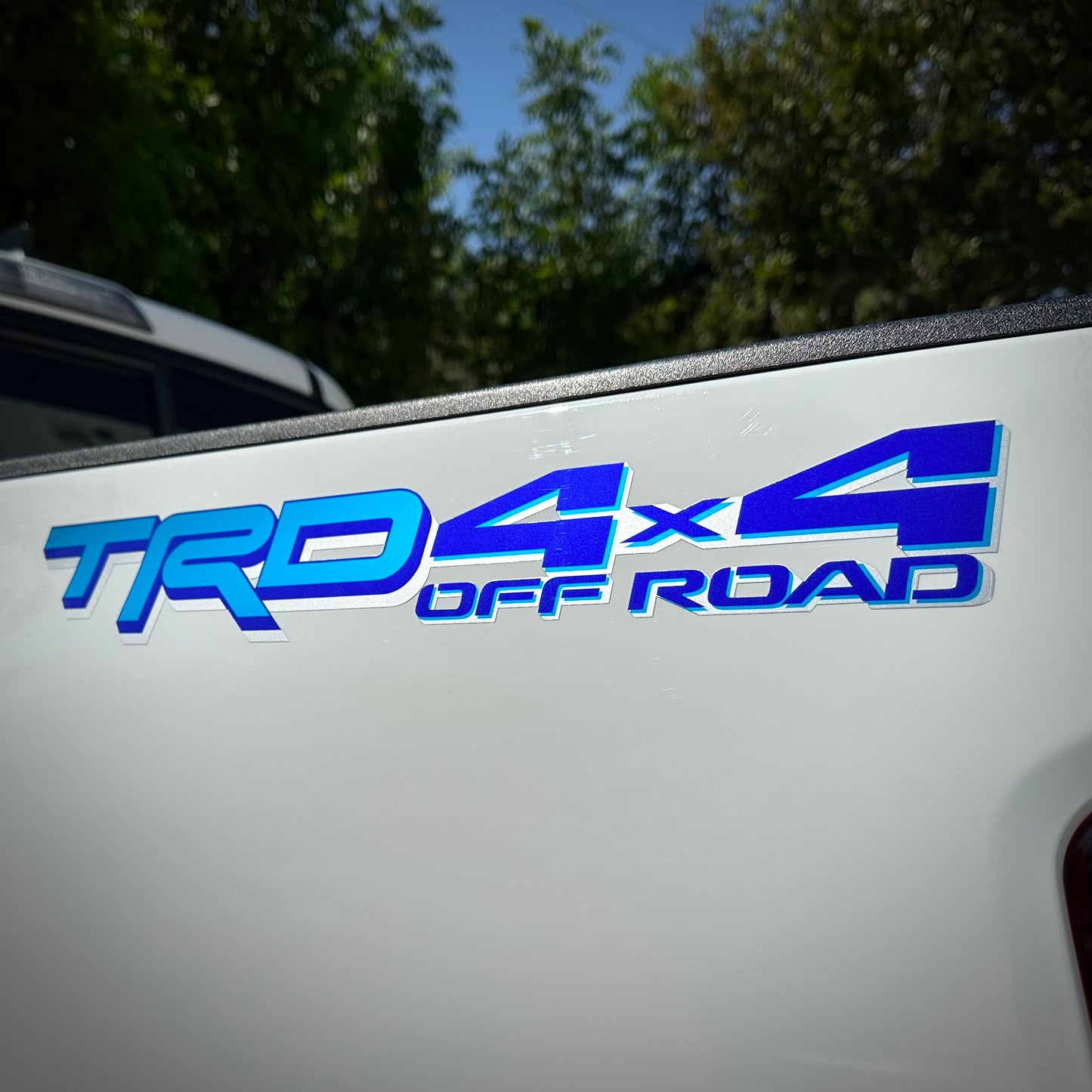 Trd 4x4 Off Road decals, Compatible with Toyota Tundra New Model 2022, Premium Series (Blue and Metallic Finish)