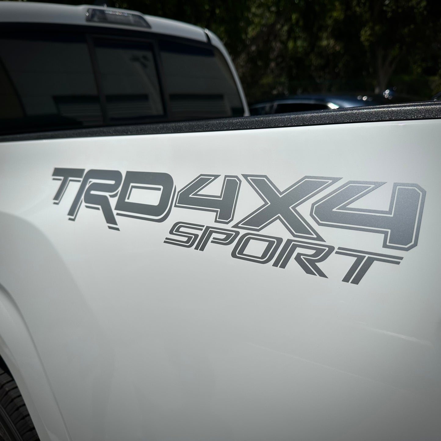 Trd 4x4 Off Road decals, Compatible with Toyota Tacoma, Premium Series (Silver and Metallic Finish)