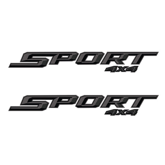 Sport 4x4 Charcoal Metallic Bedside Decal - Ford F-150 XLT 2021-2026 - Set of 2