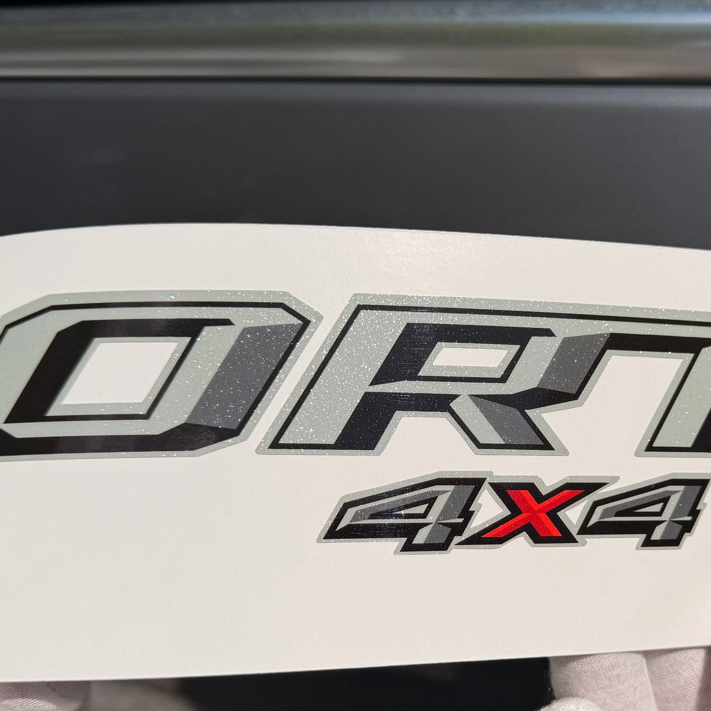 Sport 4x4 Gray Bedside Decals 16" x 2.2" — Diamond Series - Ford F-150 2021–2026, Set of 2