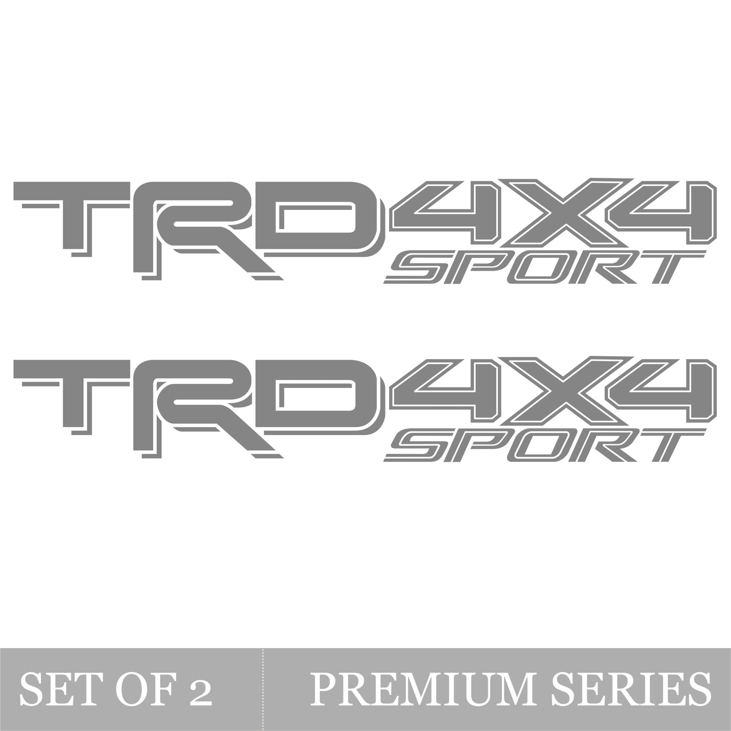 Trd 4x4 Off Road decals, Compatible with Toyota Tacoma, Premium Series (Silver and Metallic Finish)