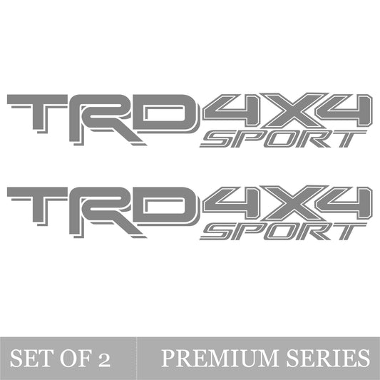 Trd 4x4 Off Road decals, Compatible with Toyota Tacoma, Premium Series (Silver and Metallic Finish)