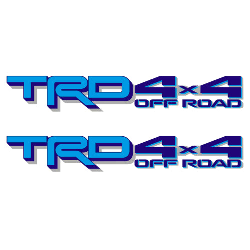 Trd 4x4 Off Road decals, Compatible with Toyota Tundra New Model 2022, Premium Series (Blue and Metallic Finish)