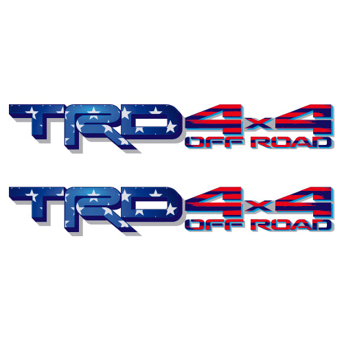 Trd 4x4 Off Road decals, Compatible with Toyota Tundra New Model 2022, Premium Series (American Flag and Metallic Finish)