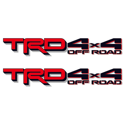 Trd 4x4 Off Road decals, Compatible with Toyota Tundra New Model 2022, Premium Series (Black, Red, Silver and Metallic Finish)