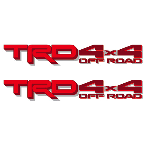 Trd 4x4 Off Road decals, Compatible with Toyota Tundra New Model 2022, Premium Series (Red, Silver and Metallic Finish)