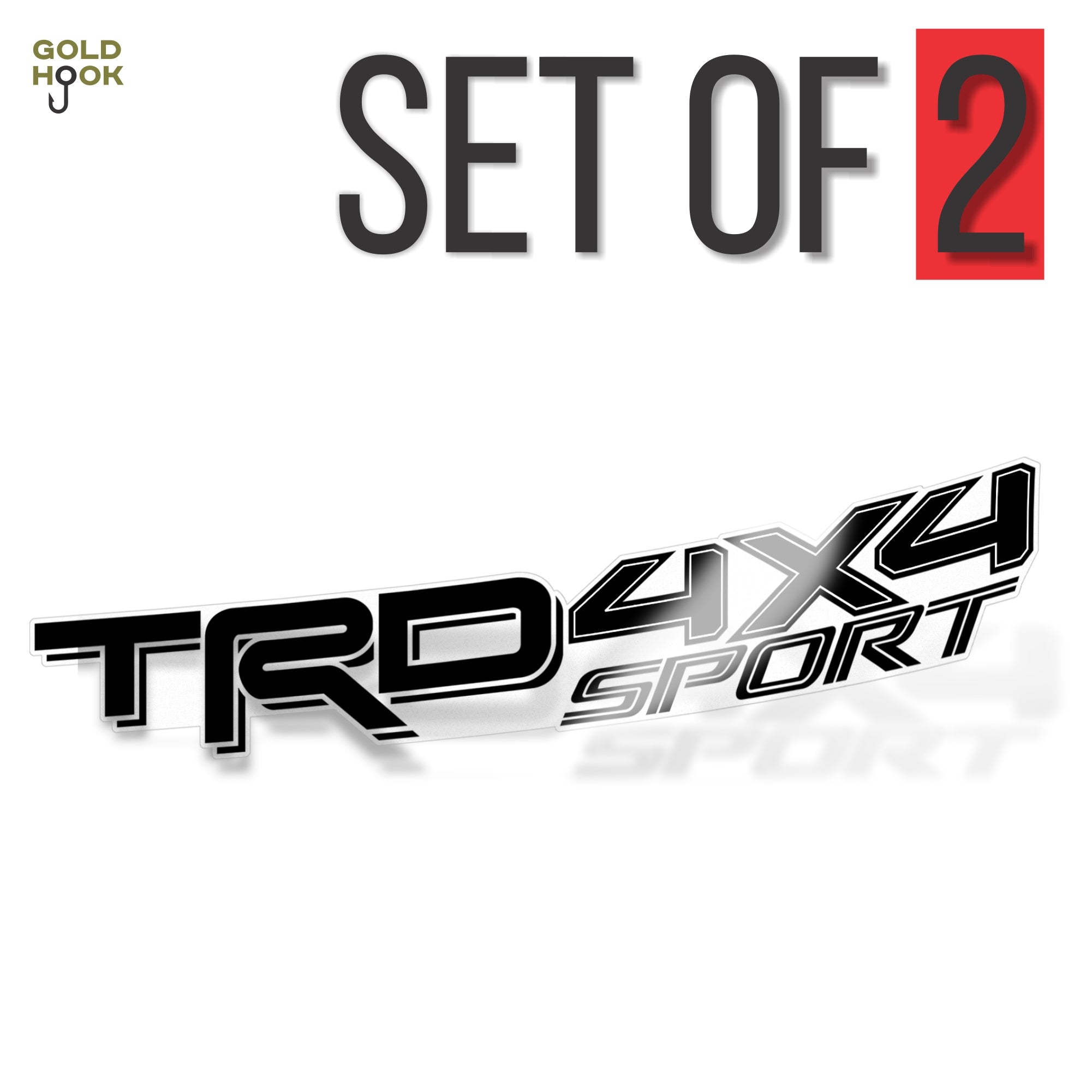 TRD 4x4 Sport Decal Set For 2016-2020 Toyota Tacoma Tundra - Black/Blue Oracal Vinyl