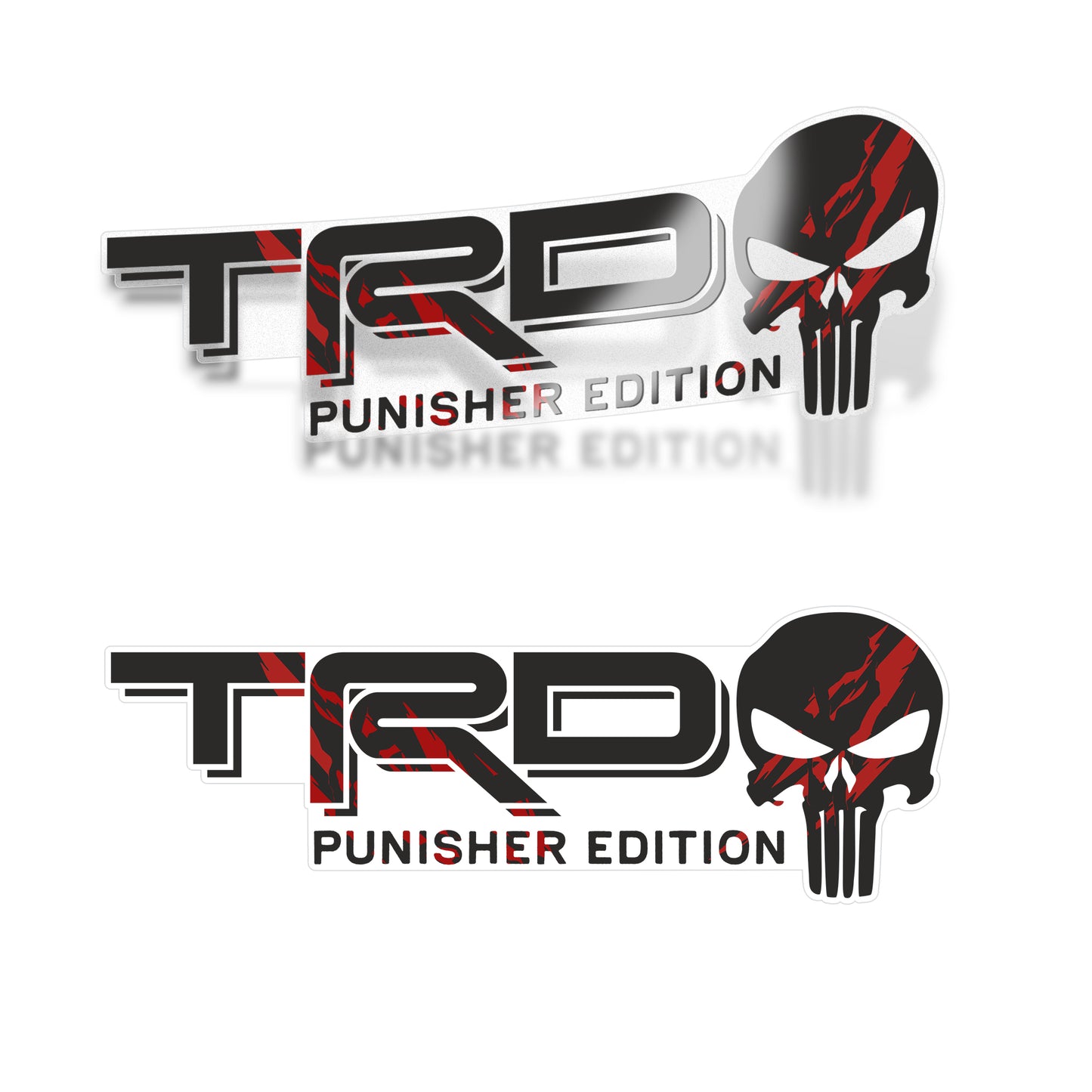 Trd Decals and Stickers, Punisher Edition, Clear Background Series, Matte Finish