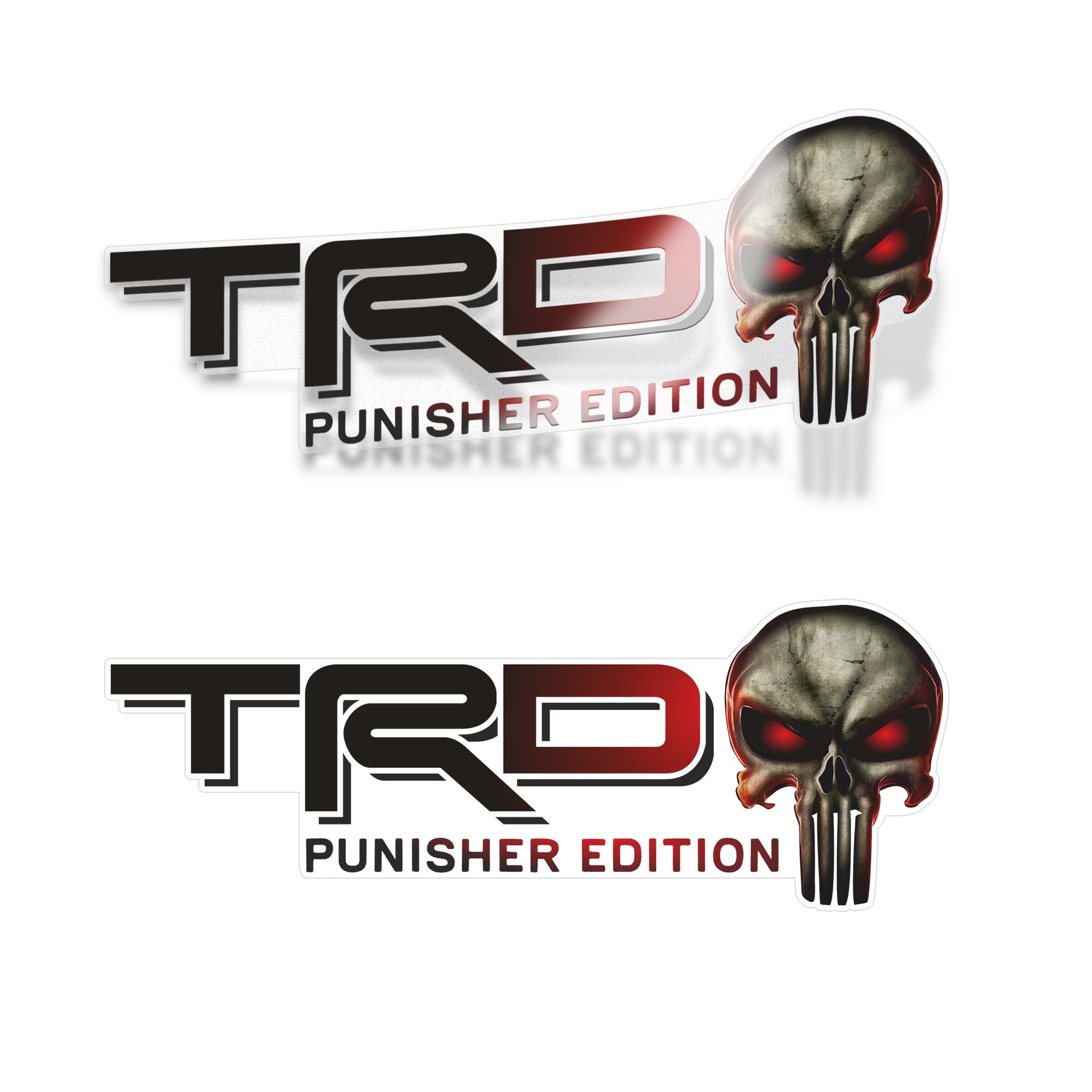Trd Off Road Skull decals for Truck, Clear Background Series, Matte Finish