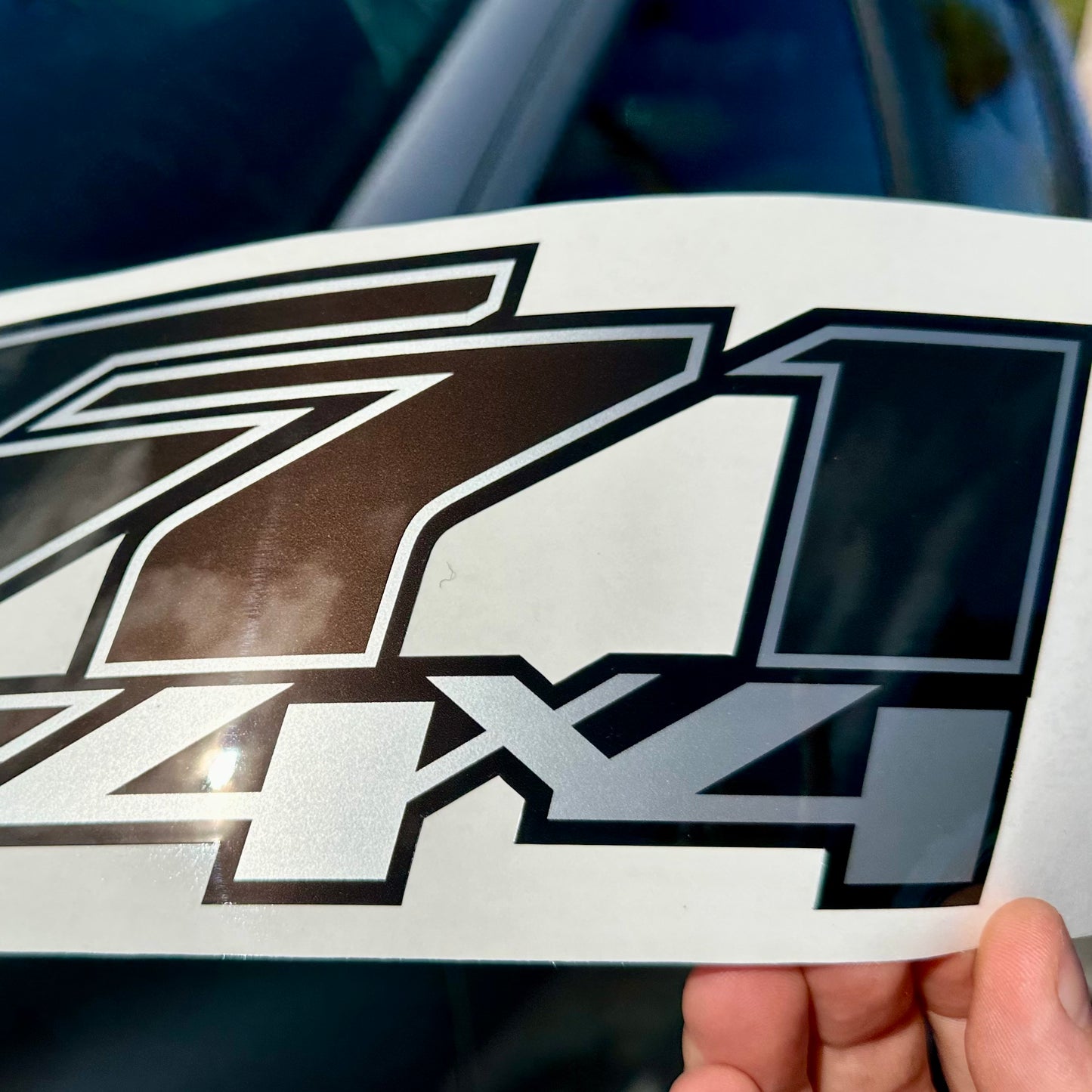 z71 4x4 Decals, Bedside Sticker for Chevy Truck (2007-2013) 1500 2500 HD, Premium Series (Black, Metallic Finish)