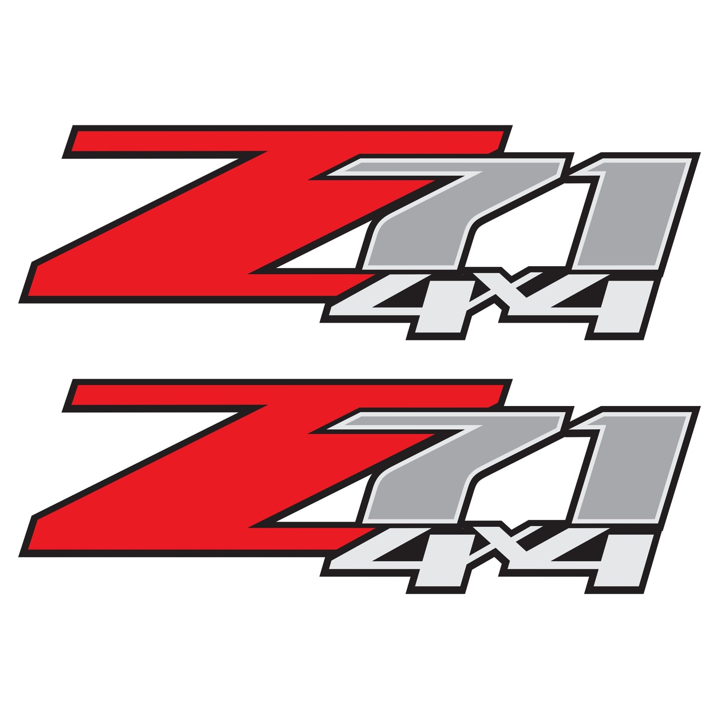 z71 4x4 Decals, Bedside Sticker for Chevy Truck (2007-2013) 1500 2500 HD, Premium Series (Metallic Finish)