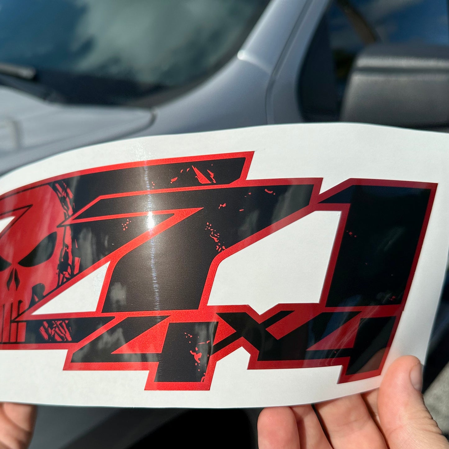 z71 4x4 Decals, Bedside Sticker for Chevy Truck (2007-2013) 1500 2500 HD, Premium Series (Black, Red and Metallic Finish)