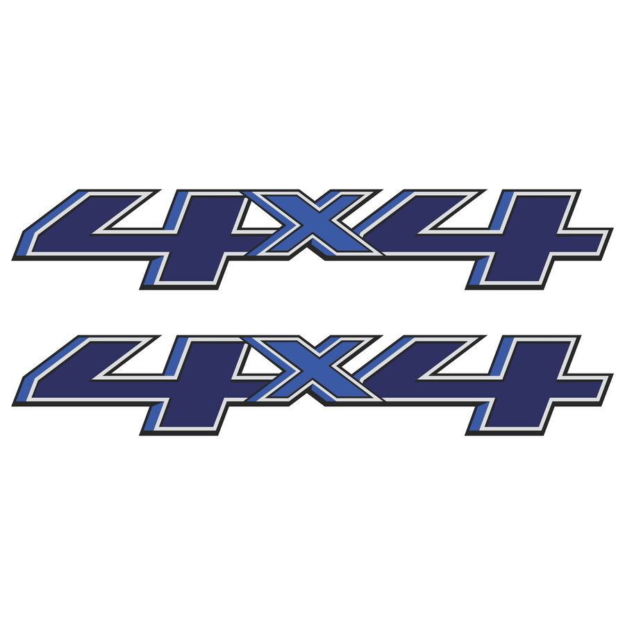 4x4 Decals for Chevrolet Silverado 1500 2014–2017 · Blue · Premium · Product photo