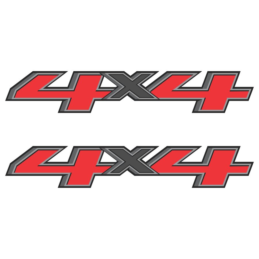 4x4 Decals for Chevrolet Silverado 1500 2014–2017 · Red · Premium · Product photo