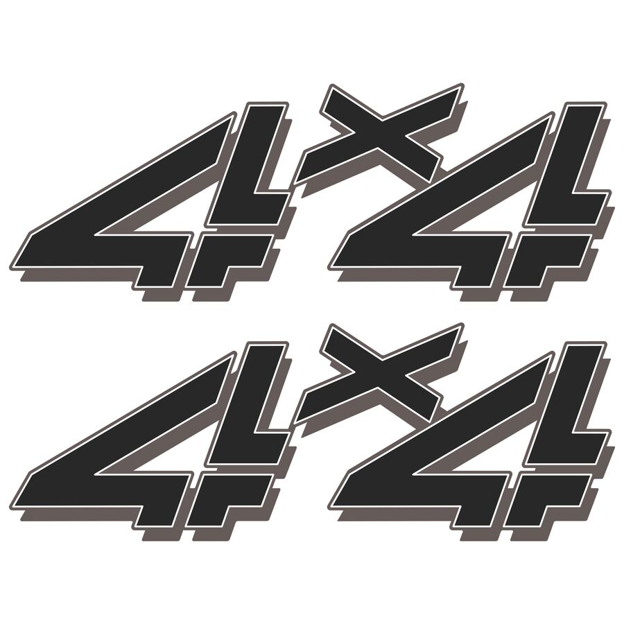 4x4 Decals for Chevrolet Silverado 1999–2007 · Black · Peel & Stick · Product photo